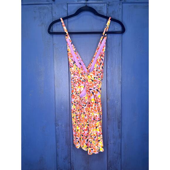 Anne Cole SIZE 10 V Neck Surplice Maillot One Piece Skirt Bottom Swim Dress - Picture 13 of 14